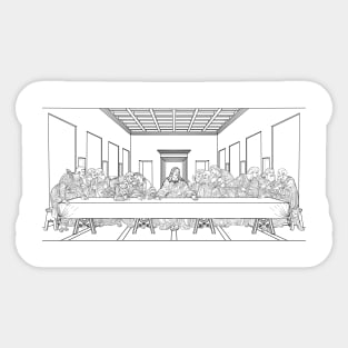 The last supper Jesus Christ Leonardo da Vinci Painting Sticker